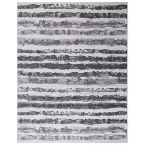 SAFAVIEH Adirondack Katina Striped Area Rug, Ivory/Charcoal, 10' x 14'
