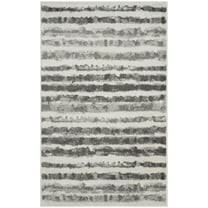 SAFAVIEH Adirondack Katina Striped Area Rug, Ivory/Charcoal, 3' x 5'