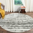 thumbnail image 1 of SAFAVIEH Adirondack Katina Striped Area Rug, Ivory/Charcoal, 4' x 4' Round, 1 of 7