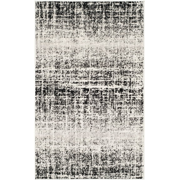 SAFAVIEH Adirondack Kiersten Abstract Area Rug, Ivory/Black, 3' x 5'