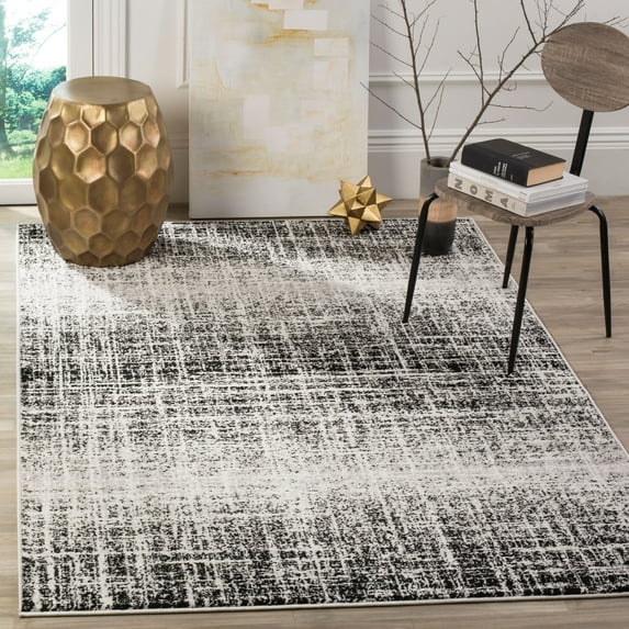 SAFAVIEH Adirondack Kiersten Abstract Faded Area Rug, Ivory/Silver, 2'6" x 4'