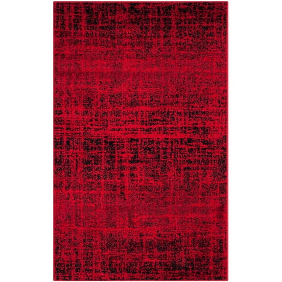SAFAVIEH Adirondack Kiersten Abstract Faded Area Rug, Red/Black, 3' x 5'