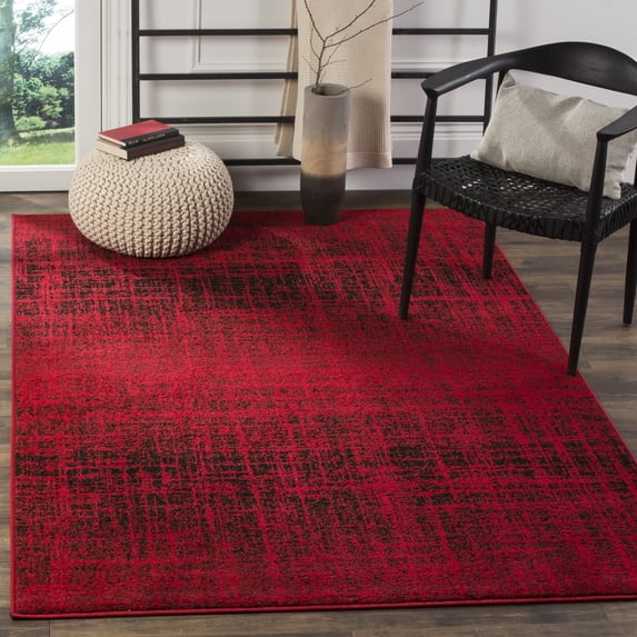 Safavieh Adirondack Kiersten Abstract Area Rug, Red/Black, 6' x 6' Square