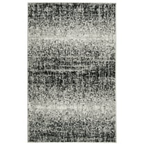 SAFAVIEH Adirondack Kiersten Abstract Faded Area Rug, Silver/Black, 2'6" x 4'
