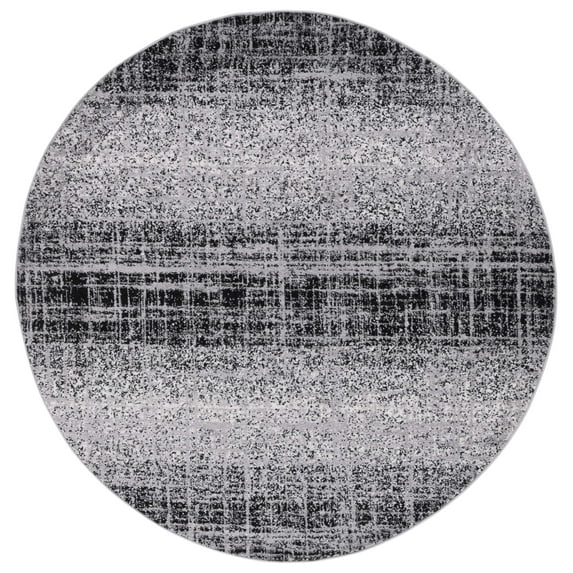 SAFAVIEH Adirondack Kiersten Abstract Area Rug, Silver/Black, 4' x 4' Round
