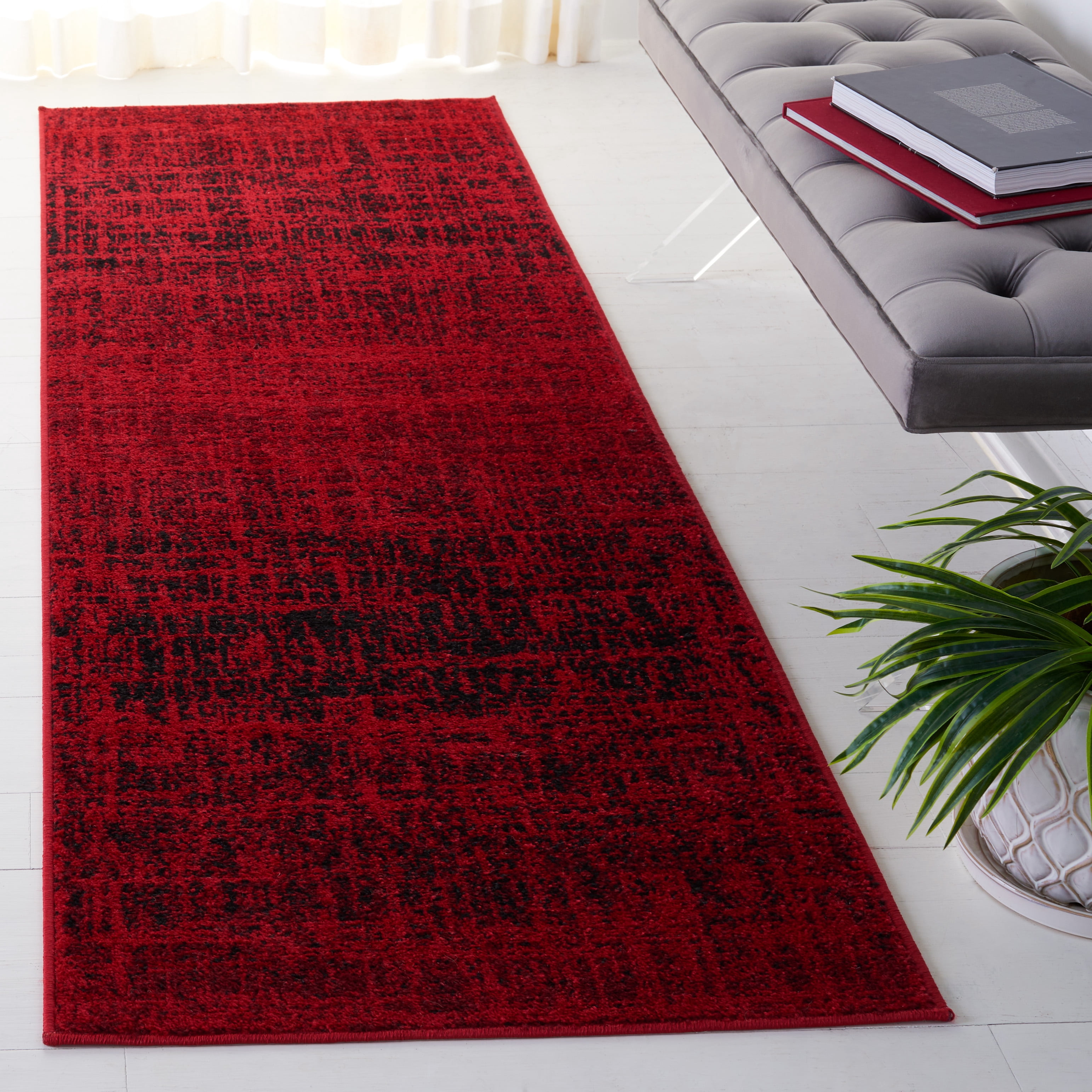 Safavieh Adirondack Kiersten Abstract Runner Rug, Red/Black, 2'6" x 8'