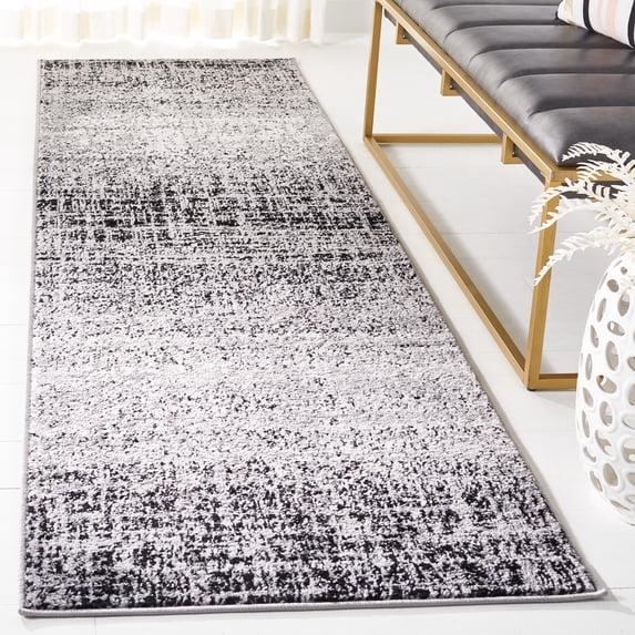 Safavieh Adirondack Kiersten Abstract Runner Rug, Silver/Black, 2'6" x 18'