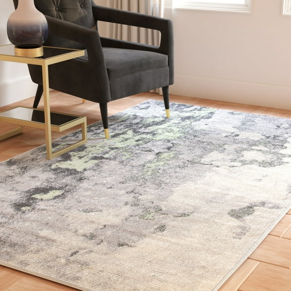 SAFAVIEH Adirondack Ladonna Abstract Area Rug, Green/Grey, 8' x 10'