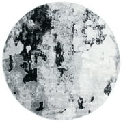 SAFAVIEH Adirondack Ladonna Abstract Area Rug, Grey/Black, 6' x 6' Round