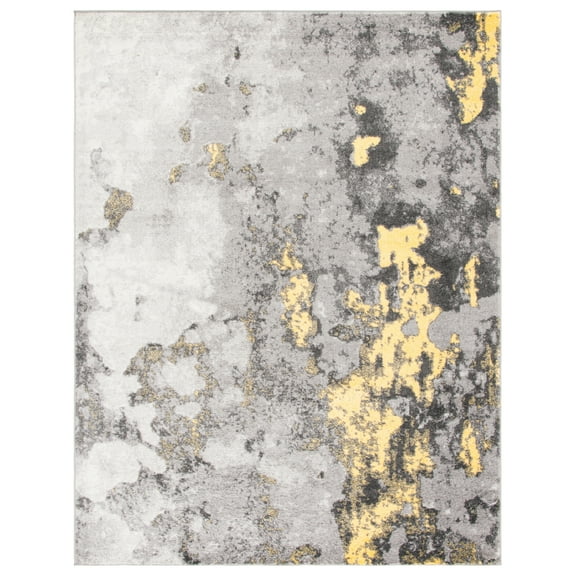 SAFAVIEH Adirondack Ladonna Abstract Area Rug, Grey/Yellow, 10' x 14'