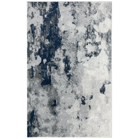 SAFAVIEH Adirondack Ladonna Abstract Area Rug, Navy/Grey, 6' x 9'