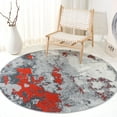 thumbnail image 1 of SAFAVIEH Adirondack Ladonna Abstract Area Rug, Orange/Grey, 6' x 6' Round, 1 of 3
