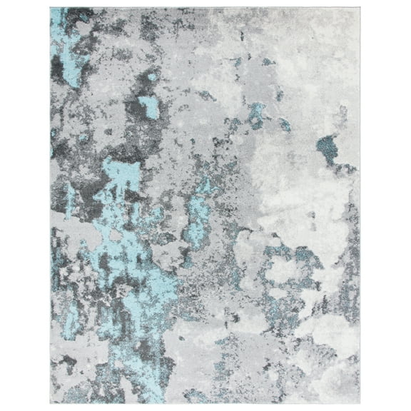 SAFAVIEH Adirondack Ladonna Abstract Area Rug, Turquoise/Grey, 10' x 14'
