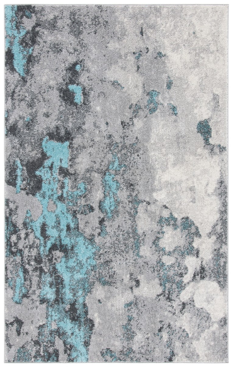 SAFAVIEH Adirondack Ladonna Abstract Area Rug, Turquoise/Grey, 2'6" x 4