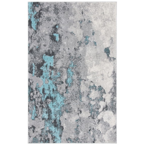SAFAVIEH Adirondack Ladonna Abstract Area Rug, Turquoise/Grey, 2'6" x 4'