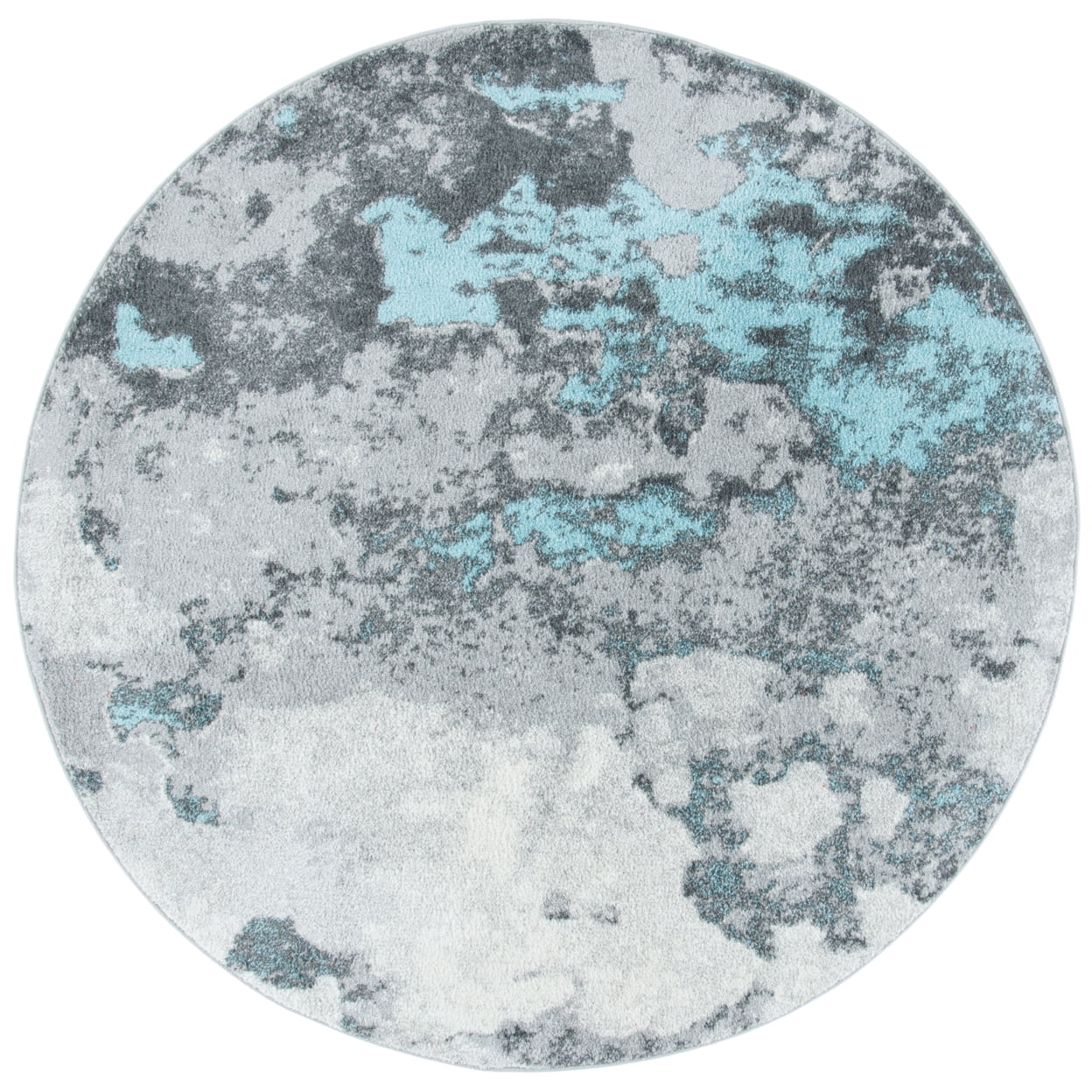 SAFAVIEH Adirondack Ladonna Abstract Area Rug, Turquoise/Grey, 6' x 6