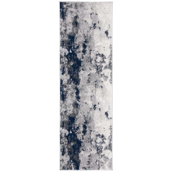 SAFAVIEH Adirondack Ladonna Abstract Runner Rug, Navy/Grey, 2'6" x 10'