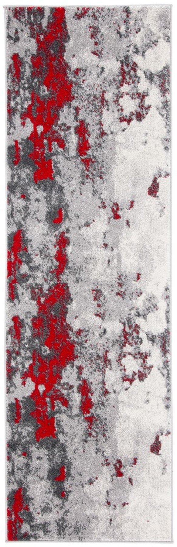 SAFAVIEH Adirondack Ladonna Abstract Runner Rug, Red/Grey, 2'6" x 10