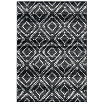 SAFAVIEH Adirondack Lecia Geometric Area Rug, Black/Ivory, 5'1" x 7'6"