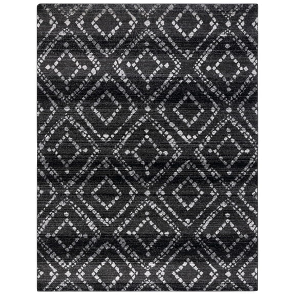 SAFAVIEH Adirondack Lecia Geometric Area Rug, Black/Ivory, 8' x 10'