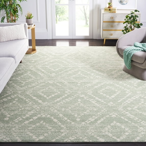 Safavieh Adirondack Lecia Geometric Area Rug, Green/Ivory, 8' x 8' Square