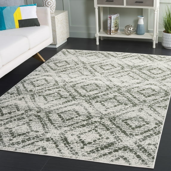 Safavieh Adirondack Lecia Geometric Area Rug, Ivory/Dark Green, 6' x 9'