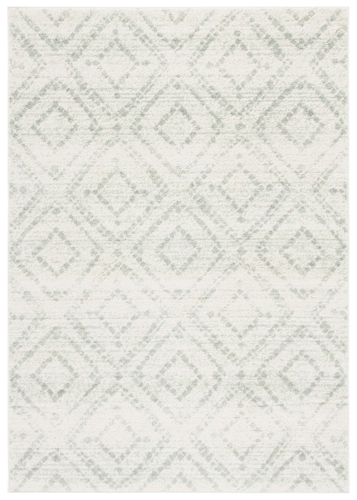 SAFAVIEH Adirondack Lecia Geometric Area Rug, Ivory/Green, 6' x 9