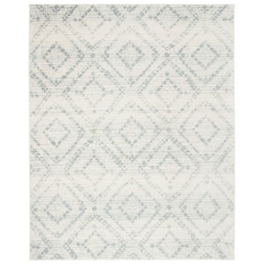 SAFAVIEH Adirondack Lecia Geometric Area Rug, Ivory/Light Blue, 12' x 18'