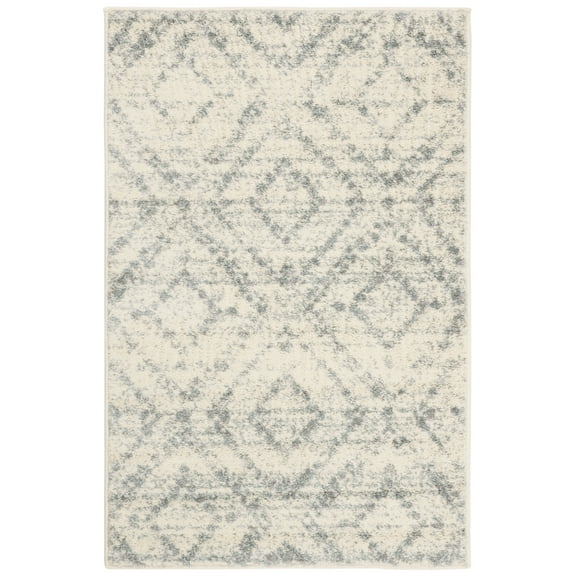 SAFAVIEH Adirondack Lecia Geometric Area Rug, Ivory/Light Blue, 2'6" x 4'