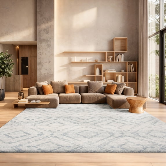 Safavieh Adirondack Lecia Geometric Area Rug, Ivory/Light Blue, 9' x 12'