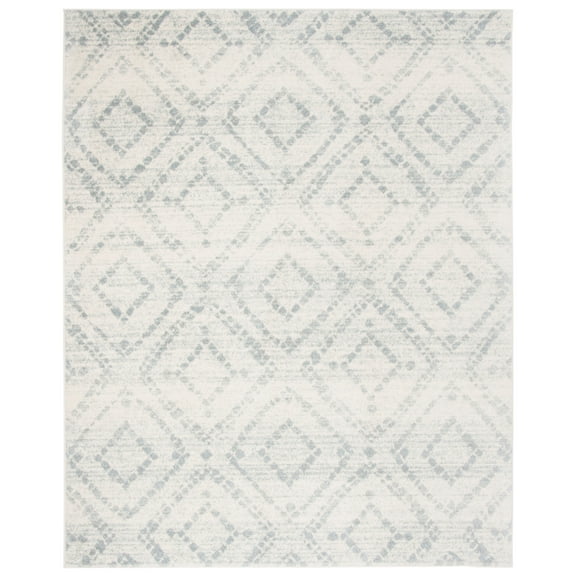 SAFAVIEH Adirondack Lecia Geometric Area Rug, Ivory/Light Blue, 9' x 12'
