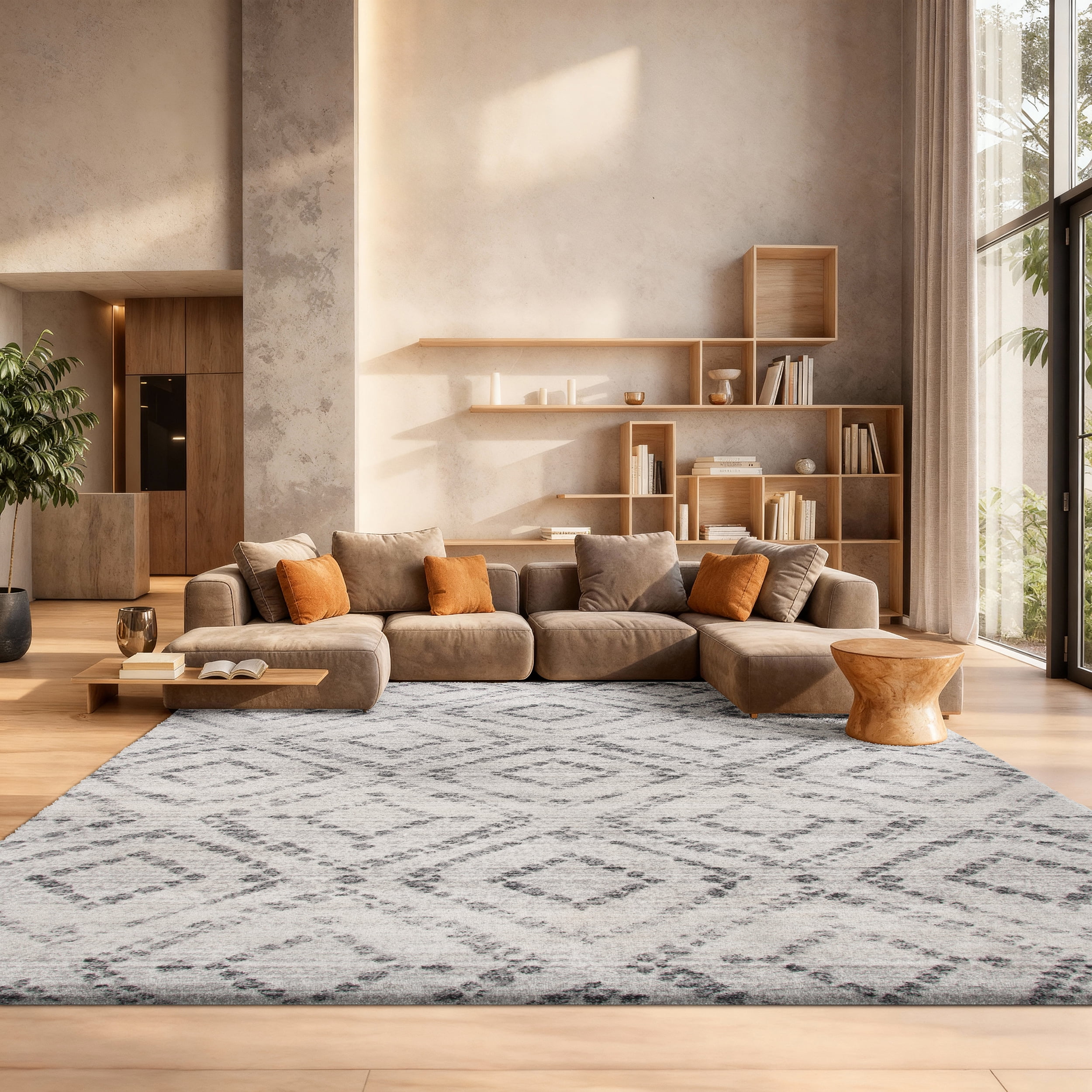 Safavieh Adirondack Lecia Geometric Area Rug, Light Gray/Gray, 10' x 10' Square