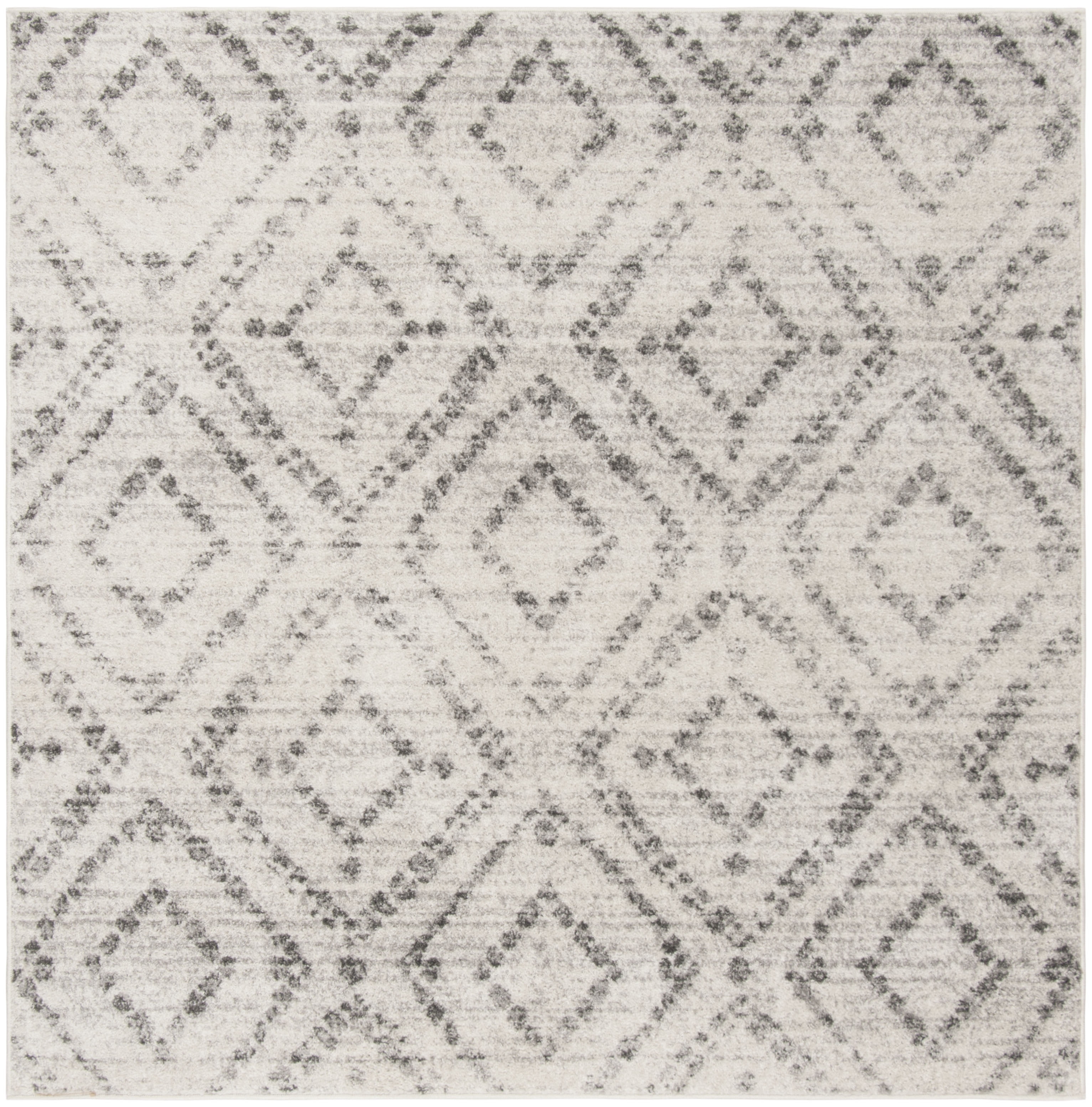 SAFAVIEH Adirondack Lecia Geometric Area Rug, Light Grey/Grey, 6' x 6' Square