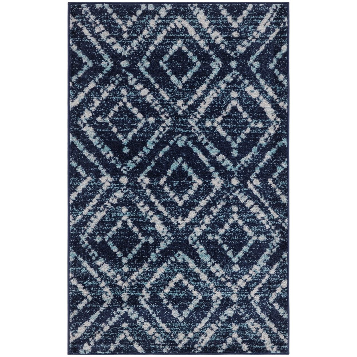 SAFAVIEH Adirondack Lecia Geometric Area Rug, Navy/Ivory, 3' x 5'