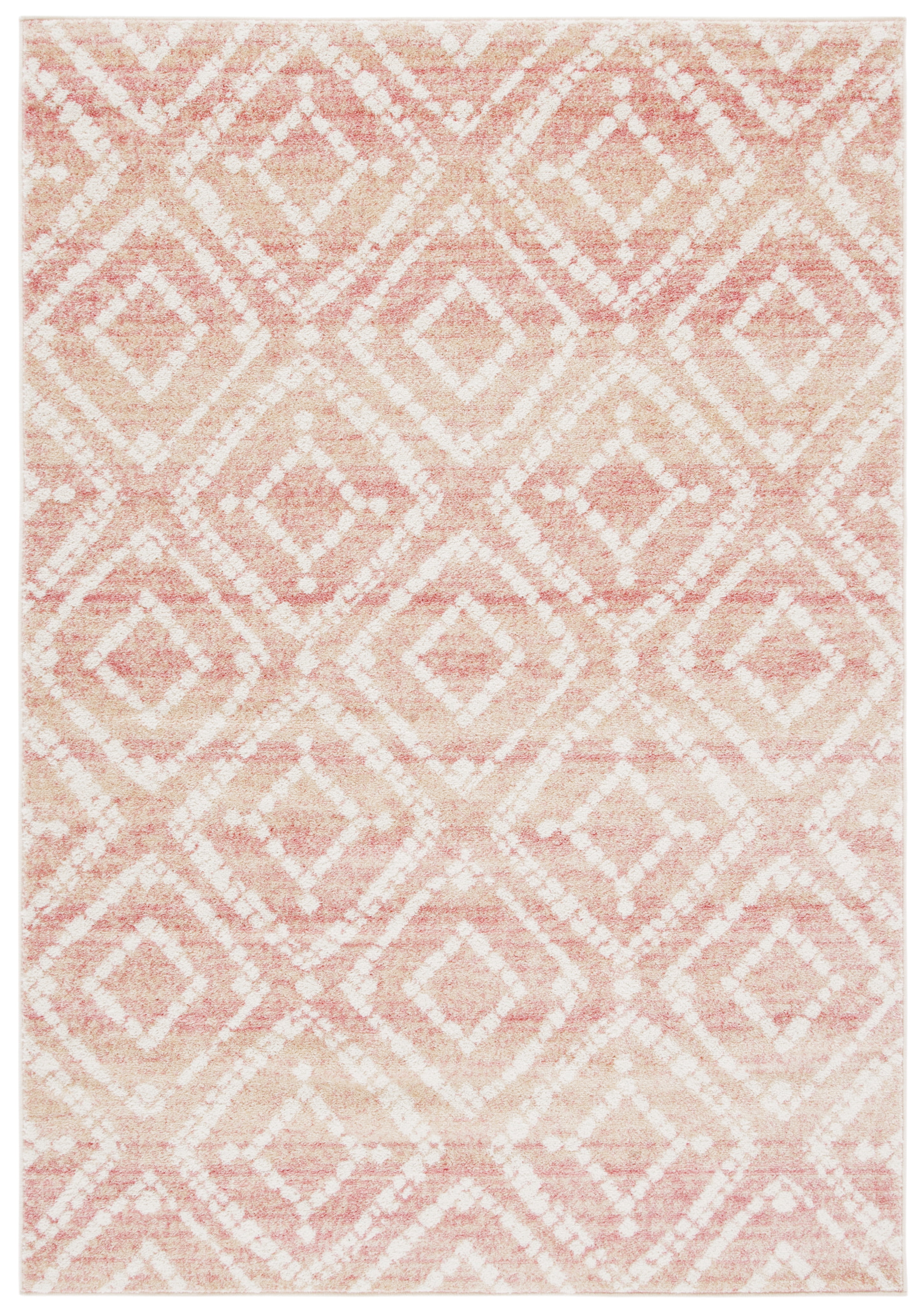 Adirondack Rose and Gold Geometric 6' x 9' Area Rug