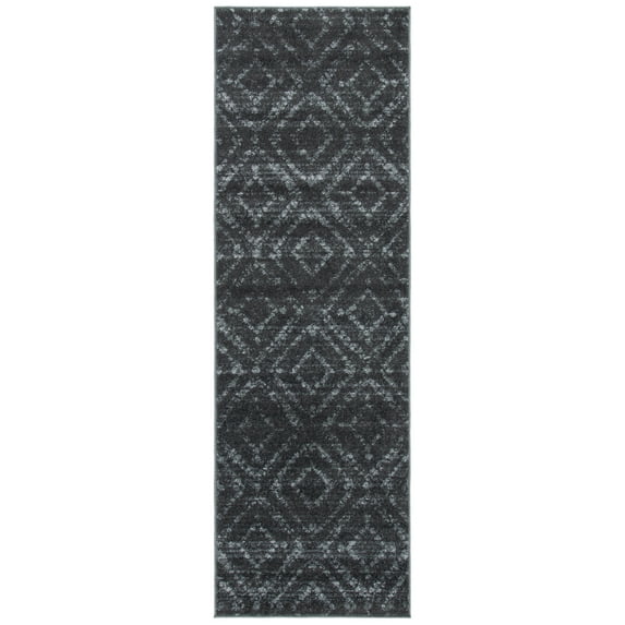 SAFAVIEH Adirondack Lecia Geometric Runner Rug, Dark Grey/Grey, 2'6" x 12'