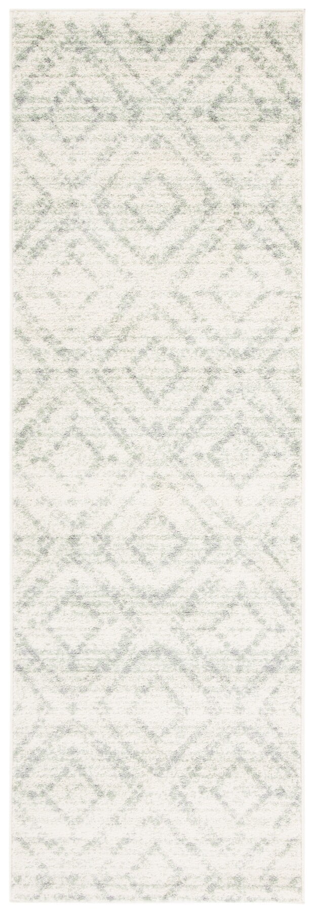 SAFAVIEH Adirondack Lecia Geometric Runner Rug, Ivory/Green, 2'6" x 8