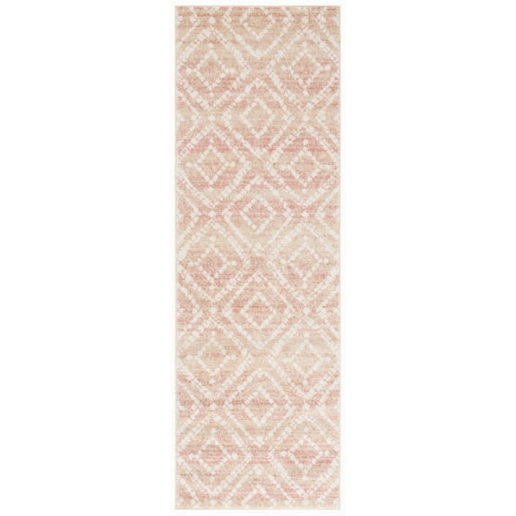 SAFAVIEH Adirondack Lecia Geometric Runner Rug, Rose/Gold, 2'6" x 8'