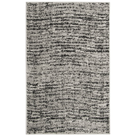 SAFAVIEH Adirondack Linnette Abstract Area Rug, Black/Silver, 2'6" x 4'