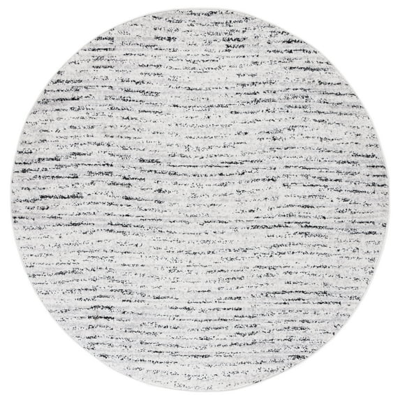 SAFAVIEH Adirondack Linnette Abstract Area Rug, Ivory/Silver, 4' x 4' Round