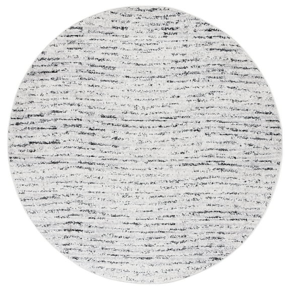 SAFAVIEH Adirondack Linnette Abstract Area Rug, Ivory/Silver, 4' x 4' Round