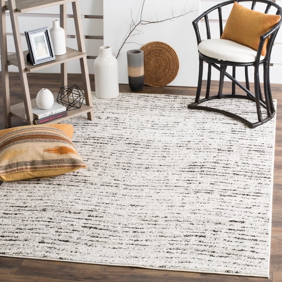 SAFAVIEH Adirondack Linnette Abstract Area Rug, Ivory/Silver, 6' x 9'