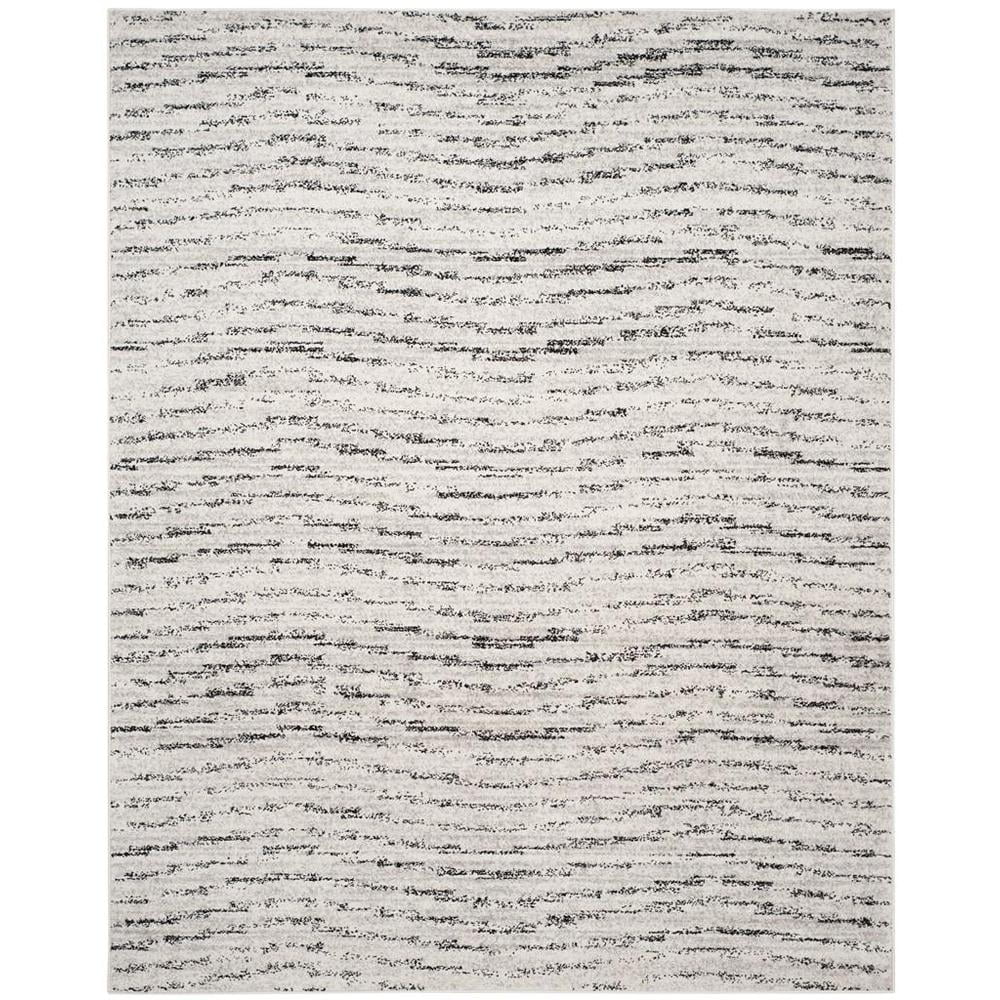 Ivory and Silver 8' x 10' Reversible Rectangular Area Rug