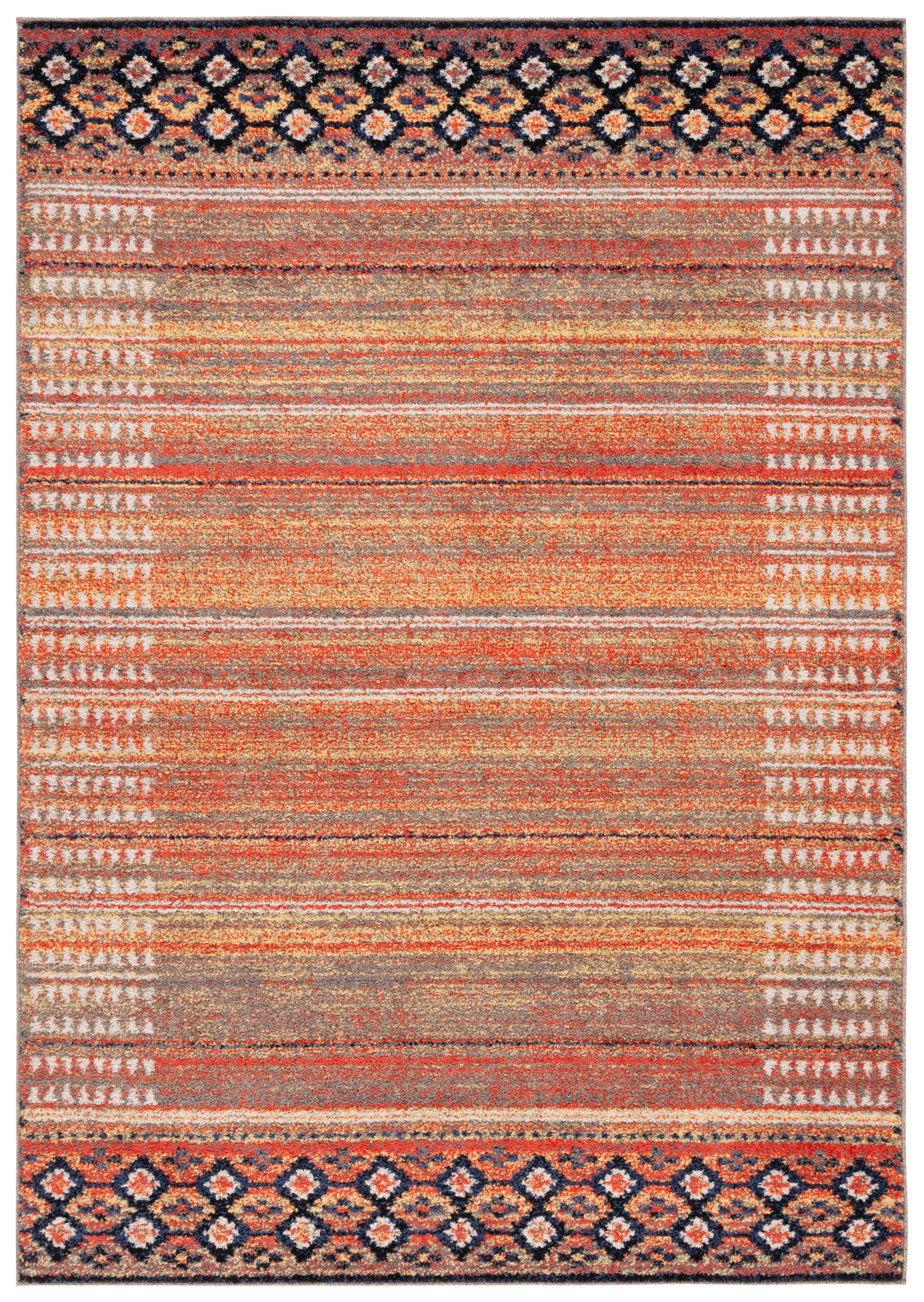 SAFAVIEH Adirondack Maria Stripe Area Rug, Ivory/Blue Grey, 5'1" x 7'6"