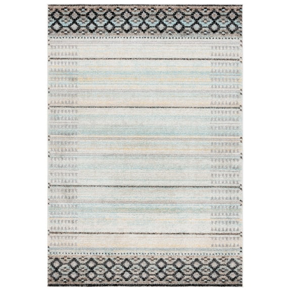 SAFAVIEH Adirondack Maria Stripe Area Rug, Ivory/Blue Grey, 8' x 10'