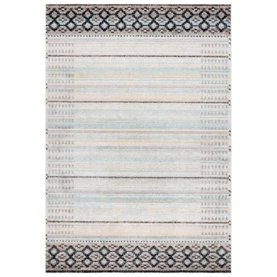 SAFAVIEH Adirondack Maria Stripe Area Rug, Ivory/Blue Grey, 8' x 10'