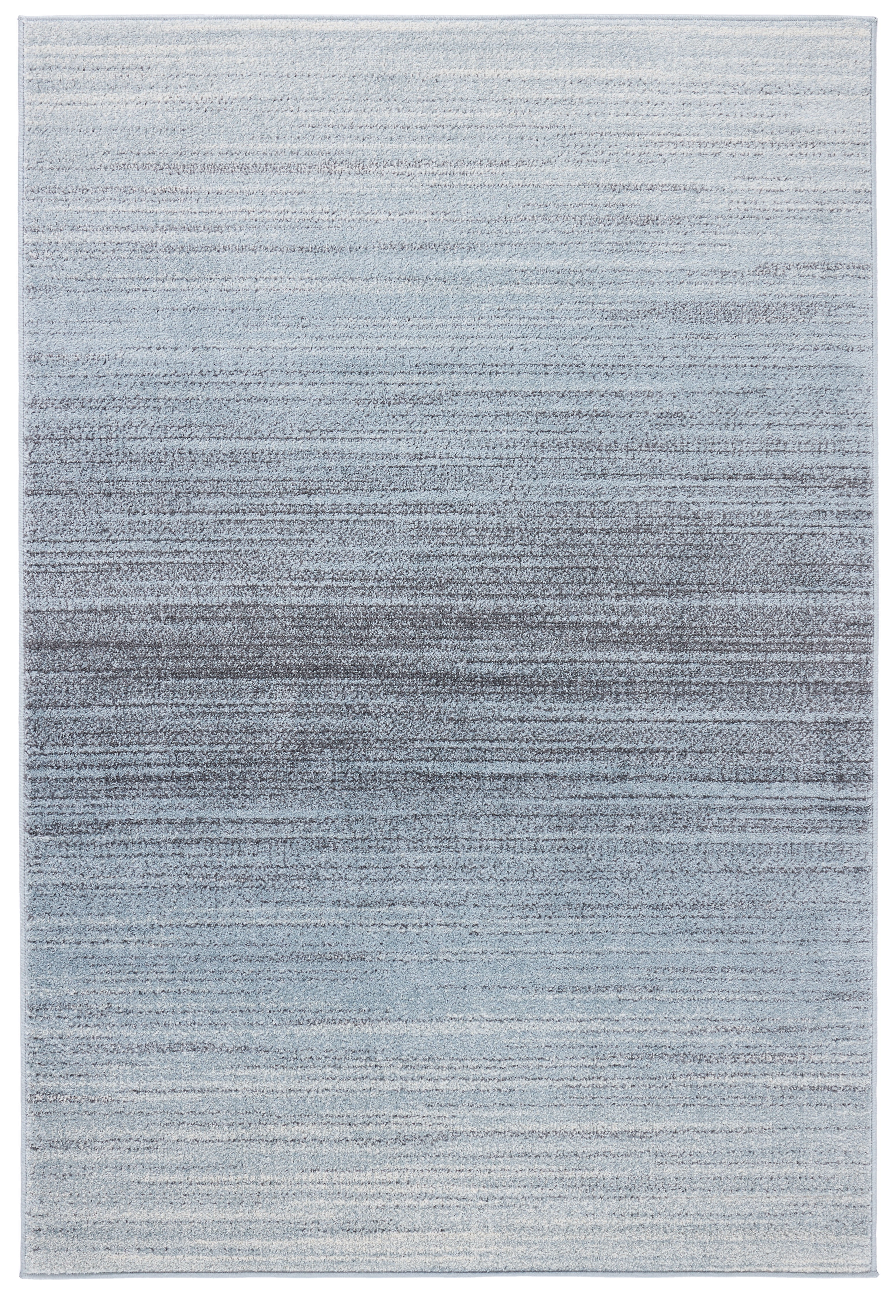 Adirondack Grey and Light Grey Synthetic Runner Rug