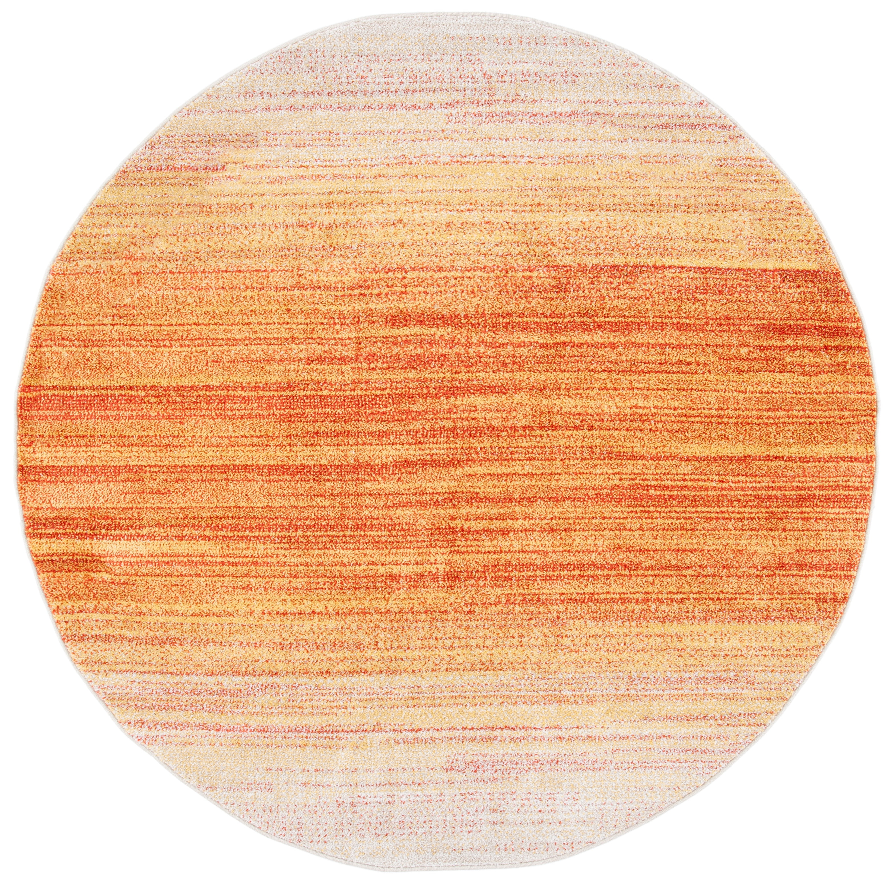 SAFAVIEH Adirondack Maris Abstract Area Rug, Orange/Red, 4' x 4' Round