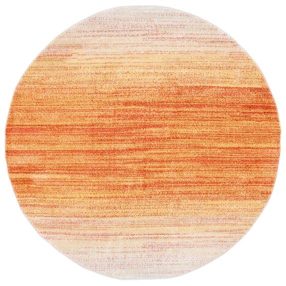SAFAVIEH Adirondack Maris Abstract Area Rug, Orange/Red, 8' x 8' Round