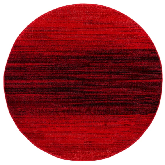 SAFAVIEH Adirondack Maris Abstract Area Rug, Red/Black, 4' x 4' Round